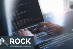 Software development concept. Coding programmer, software engineer working on laptop with javascript computer code on virtual screen, internet of things IoT, digital technology